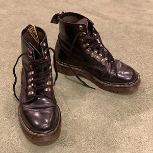 Black platform Doc Martens w/ metal hardware 8 38